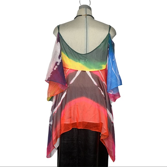 Bianca Nygard Designer multicoloured Open Shoulder Blouses Size 10 - Picture 3 of 11